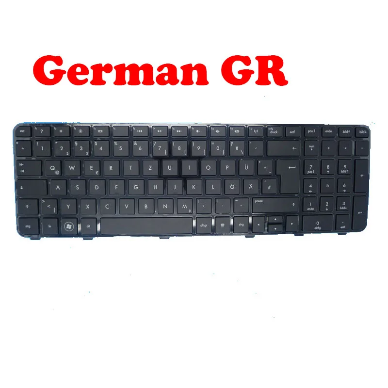 Tastiera Per Laptop Per Hp Dv6-6000 665937-051 640436-051 665326-051 Con Cornice Nera Francia Fr/Gr Tedesco/Ca Canada/Ru Russo