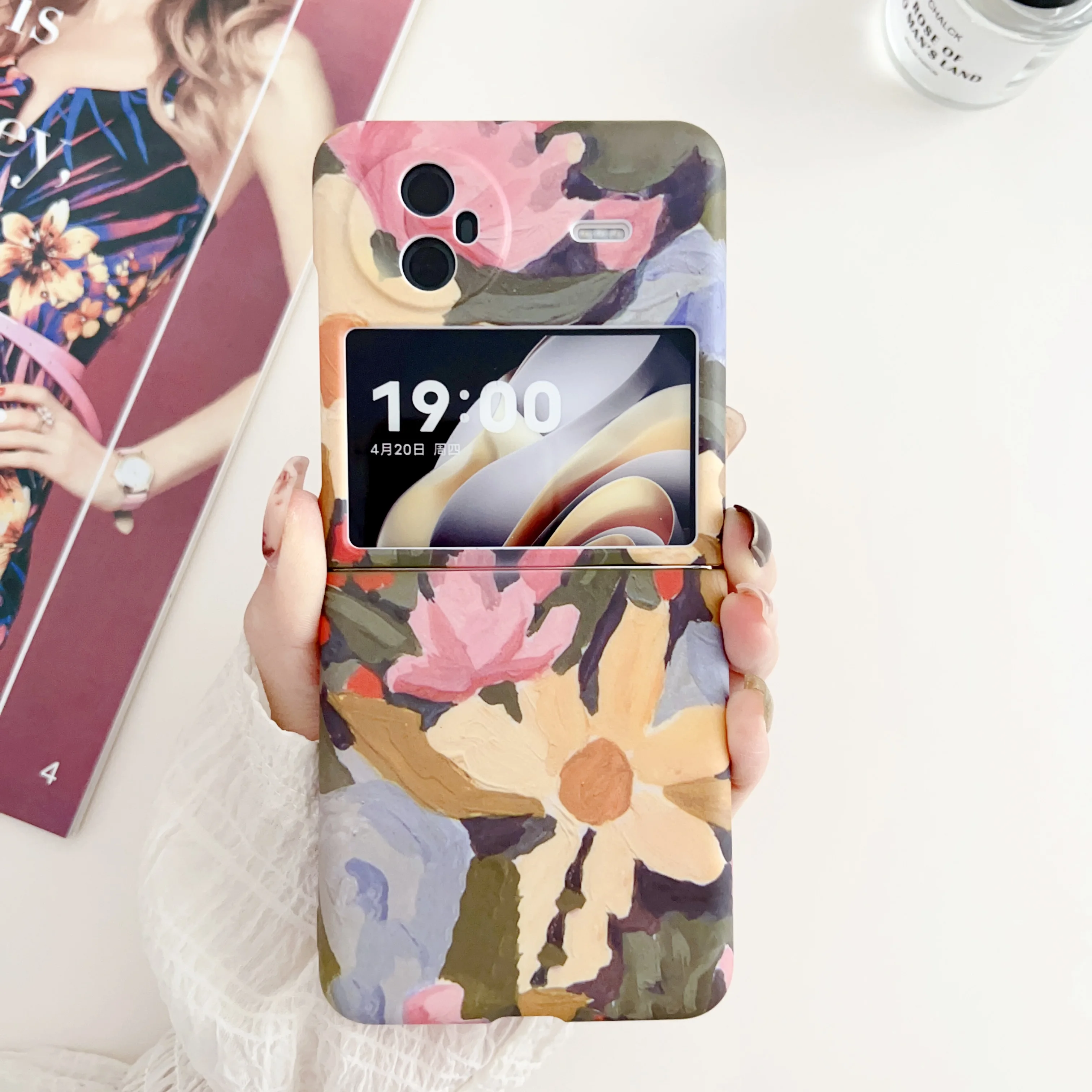 Custodia Rigida Antiurto Per Pc Con Fiori Freschi Per Cover Posteriore Flip Vivo X