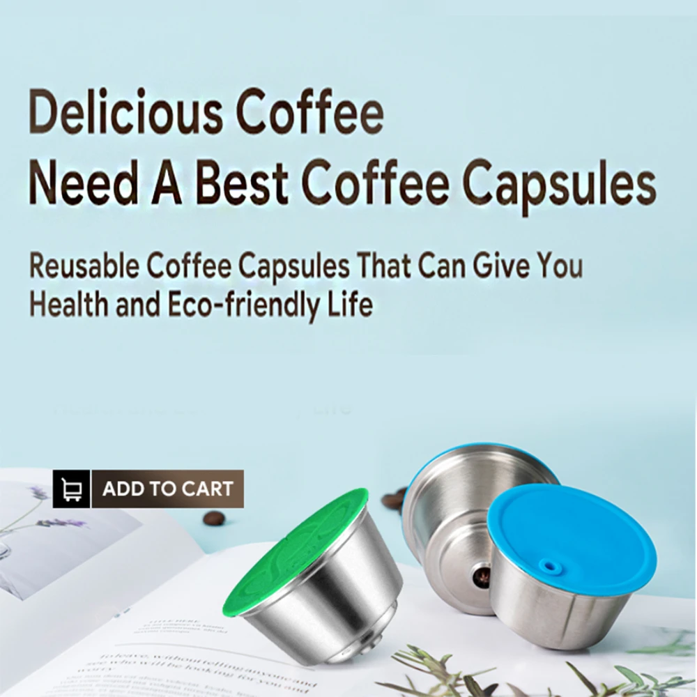 I Cafilasriutilizzabile Dolce Gusto Capsule Copertura In Silicone Macchina Dolce Gusto Caffè Senza Crema E Più Crema Acciaio Inossidabile Metallo
