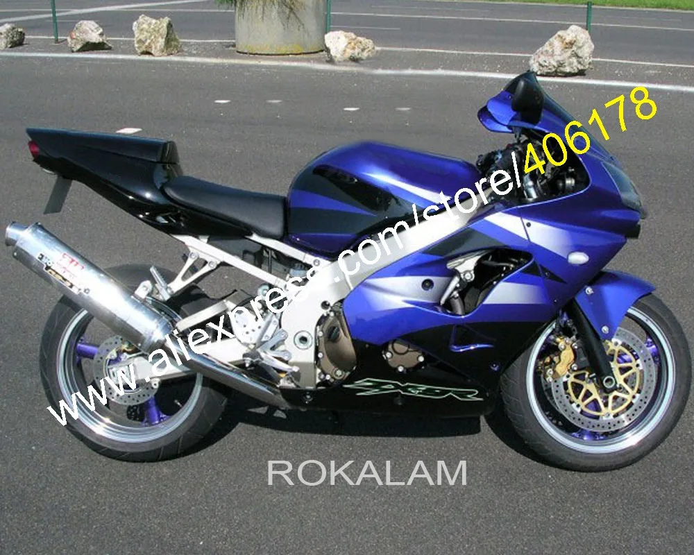 Blu Zx9R 03 Carenatura Zx9R 02 Abs Carenatura Per Kawasaki 2002 2003 Zx9R Zx-9R Zx 9R Iniezione Carenatura Kit (Stampaggio Ad Iniezione)