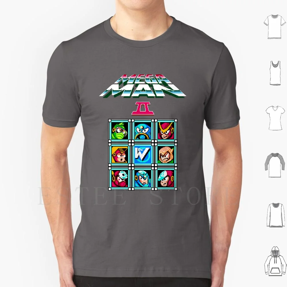 Megaman 2 T Shirt Fai Da Te Big Size 100% Cotone Megaman 2 Nes Game Video Snes Console Geek Retro Anni '90 Design Palmare Microsoft