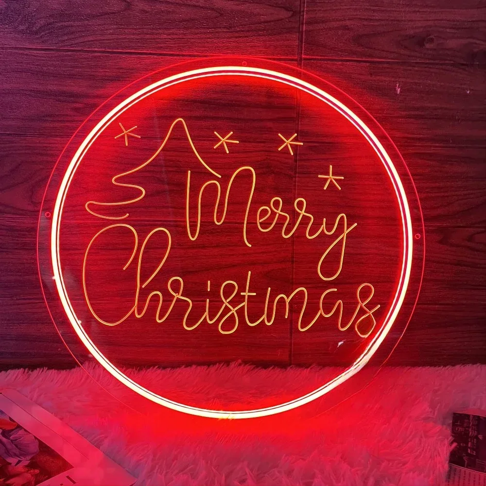 Merry Christmas Neon Sign Incide Le Luci Al Neon Personalizzate Per Le Decorazioni Natalizie 2023 Liquidations Home Bar Coffee Fairy Light