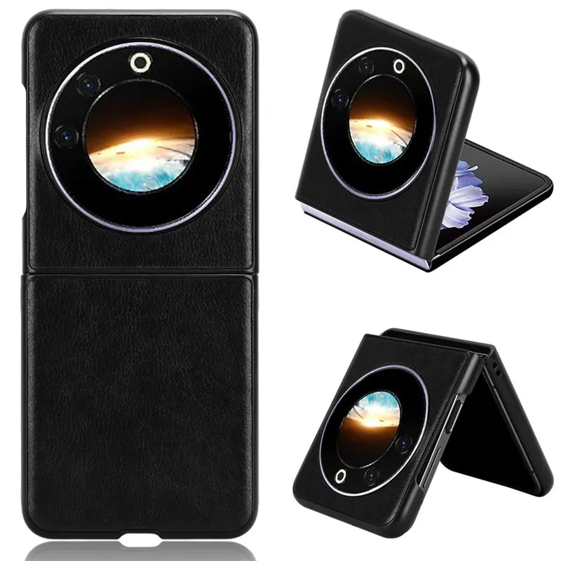 Tecno Phantom V Flip Ad11 Custodia In Pelle Pu Antiurto Con Cover Posteriore Rigida Custodia Opaca Per Tecno Phantom V Flip Vflip Ad11