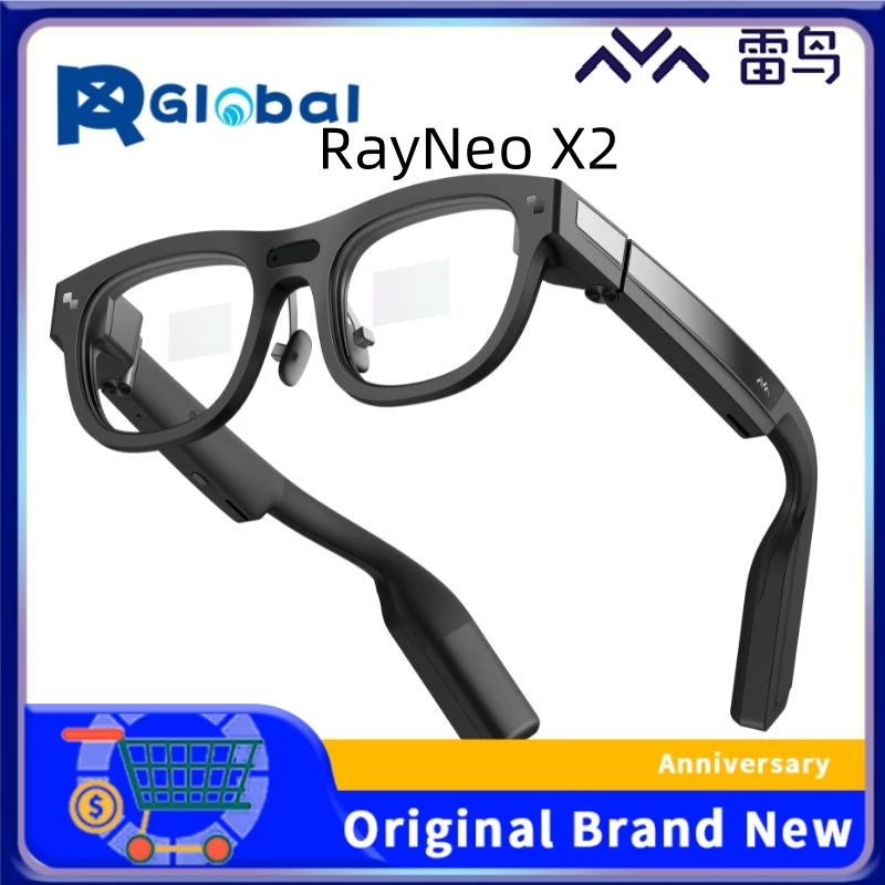 Tcl Rayneo X2 Ar Occhiali Binoculari Full-Color Display 1080P Xr Occhiali Per La Traduzione Intelligente Navigazione In Tempo Reale
