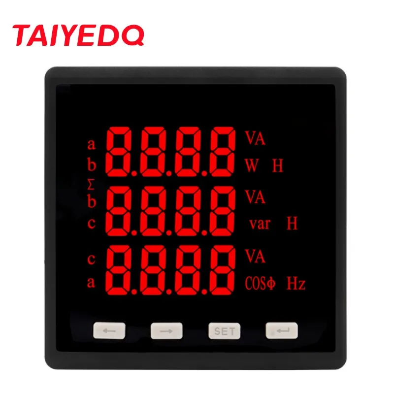 Trifase Led Digital Energy Voltage Frequency Rs485 Multi-Functon Watt Hour Panel Meter