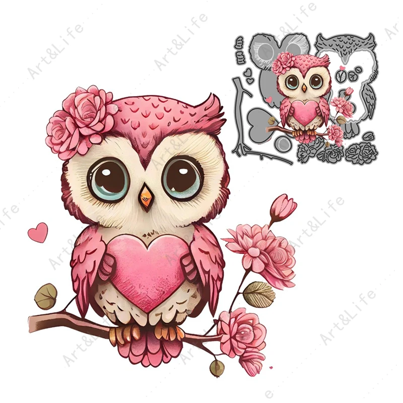 Night Owl Nuovo Arrivo Metallo Fustelle Simpatici Animali Stencil Per Fare Album Scrapbooking Carte Festival Goffratura Fustellata