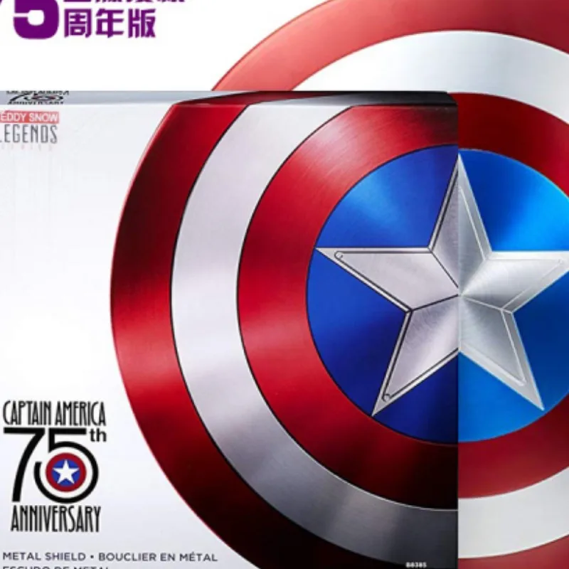Avengers Captain America Shield Model 75Th Anniversary Cosplay Per Bambini Captain America Arm Guard Puntelli Marvel Fans Gift