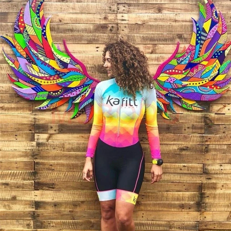 Kafitt Felpa Biker Suit Sexy Pair Biker Shorts Suit Biker Shorts Felpa Collant Triathlon Vestito Sexy Go Pro Orologio Uomo