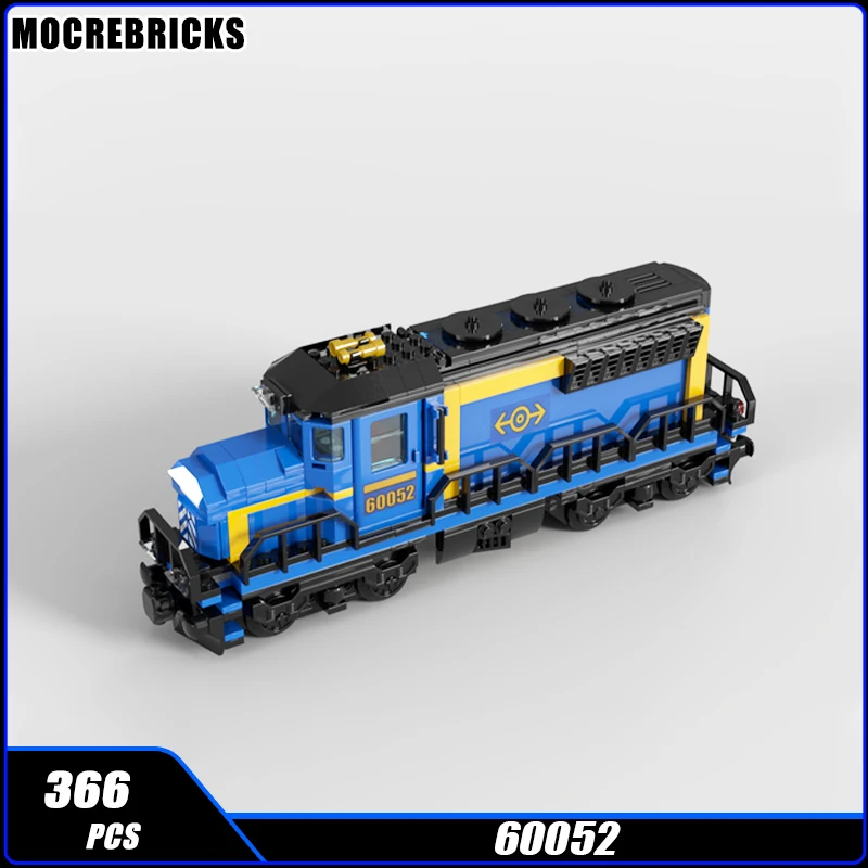 Moc-164690 City Railway Train 60052-Con Luci Building Block Assemblare Modello Brick Toy Regali Di Natale Per Bambini
