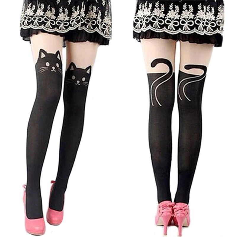 Donne Collant Cute Sexy Calzamaglie Coda Di Gatto Collant Lolita Media Mujer Collant Femme Strumpfhose Fantasia Panty Hose