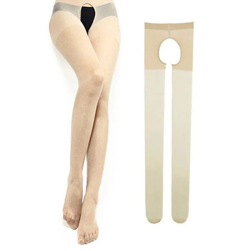 Collant Femme Sexy In Puro Colore Caldo Con Apertura Sul Cavallo Collant Sottili Senza Cavallo Collant Fantaisie Femme