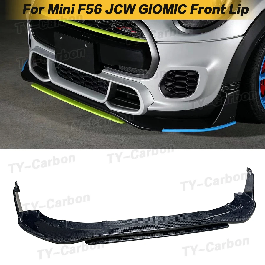 Per F56 Mini Cooper Giomic Kit Corpo In Fibra Di Carbonio In Vetro Spoiler Paraurti Splitter Per F56 Jcw Diffusore Anteriore Labbro