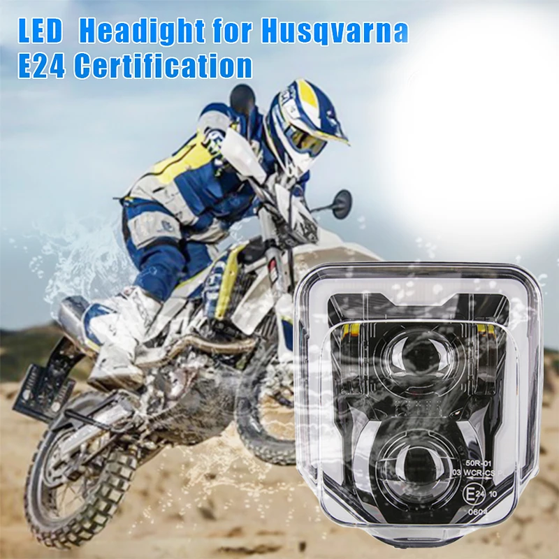 E-Mark E24 Led Faro Moto Drl Hi/Lo Beam Light Per Husqvarna Te Fe Tc Fc Tx 125 250 300 350 450 501 701 250I 300I