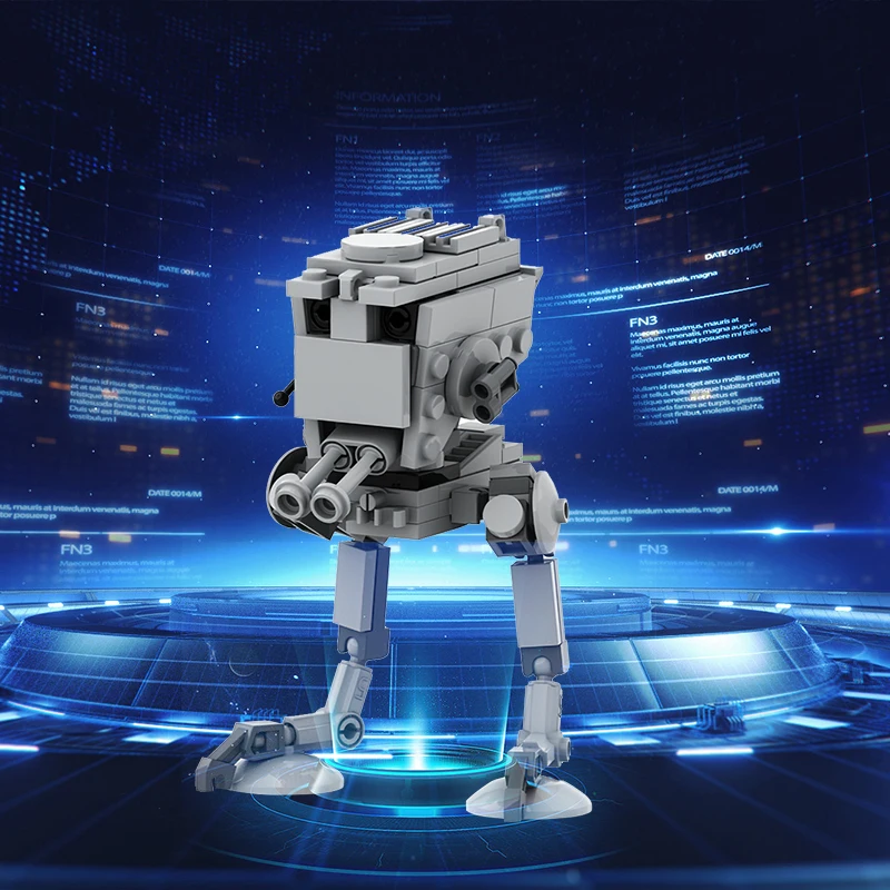 Moc Creative Articolato Wars Bricks Moc-27435 All Terrain Scout Transport Destroyer Model Building Blocks Toys For Kids