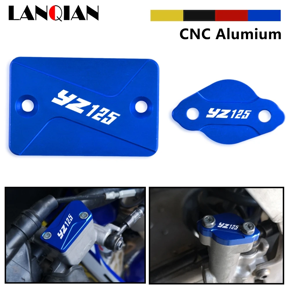 For Yamaha Yz 125 Motorcycle Front & Rear Brake Fluid Reservoir Cap Cover Yz 125 Yz125 2003 2004 2005 2006 2007 Accessories