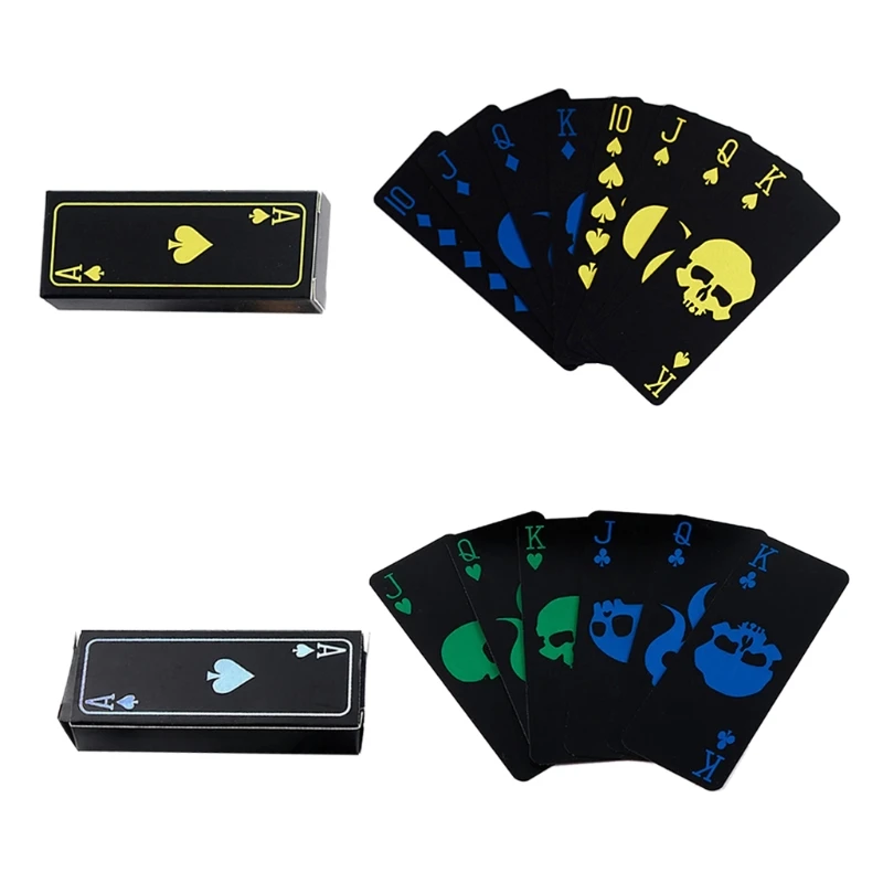Carte Da Gioco Carte Da Poker Impermeabili Carte Da Poker Fluorescenti Classiche In Pvc Novità Strumenti Di Gioco Di Poker Per