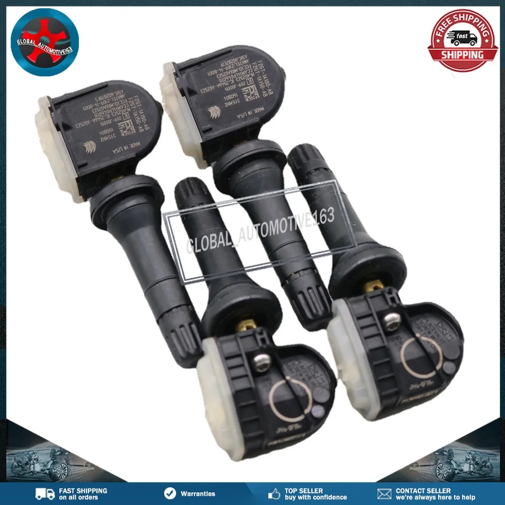 4Pcs Tpms Sensore Di Monitoraggio Della Pressione Dei Pneumatici F2Gt-1A180-Ab Muslimfor 2015-2018 Ford Edge Galaxy F-150 Mustang Explorer 315Mhz