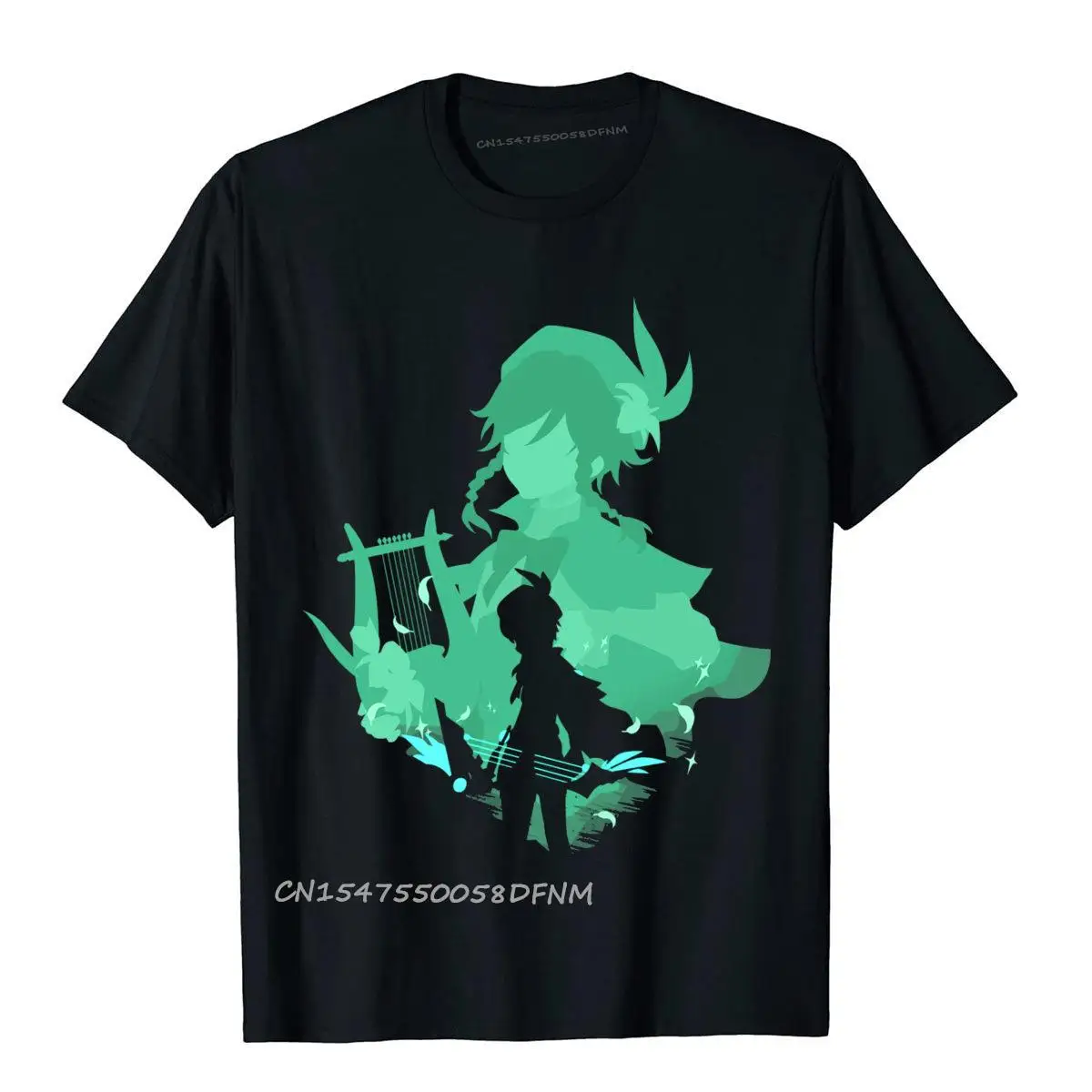 Genshin Impact Venti Pargoy Art T Shirt Coupon Tempo Libero Premium Cotton Magliette Da Uomo Graphic