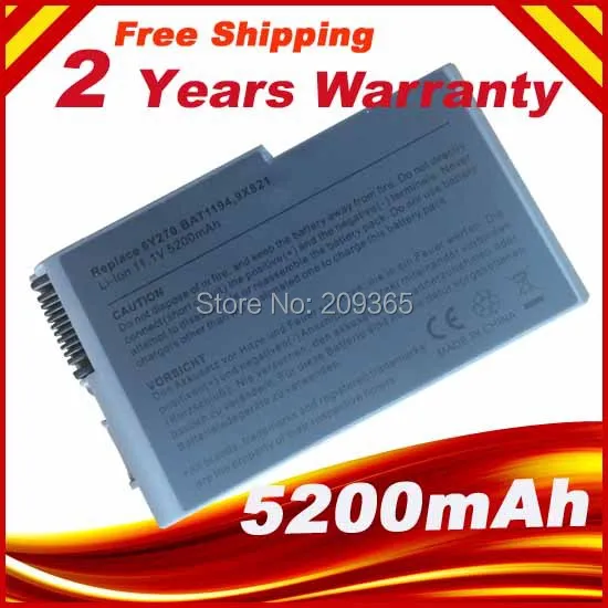 Nuova Batteria Per Laptop Per Dell Latitude D500 D505 D510 D520 D600 D610 Bat1194 C1295 G2053A01 J2178 U1544 W1605 Yd165