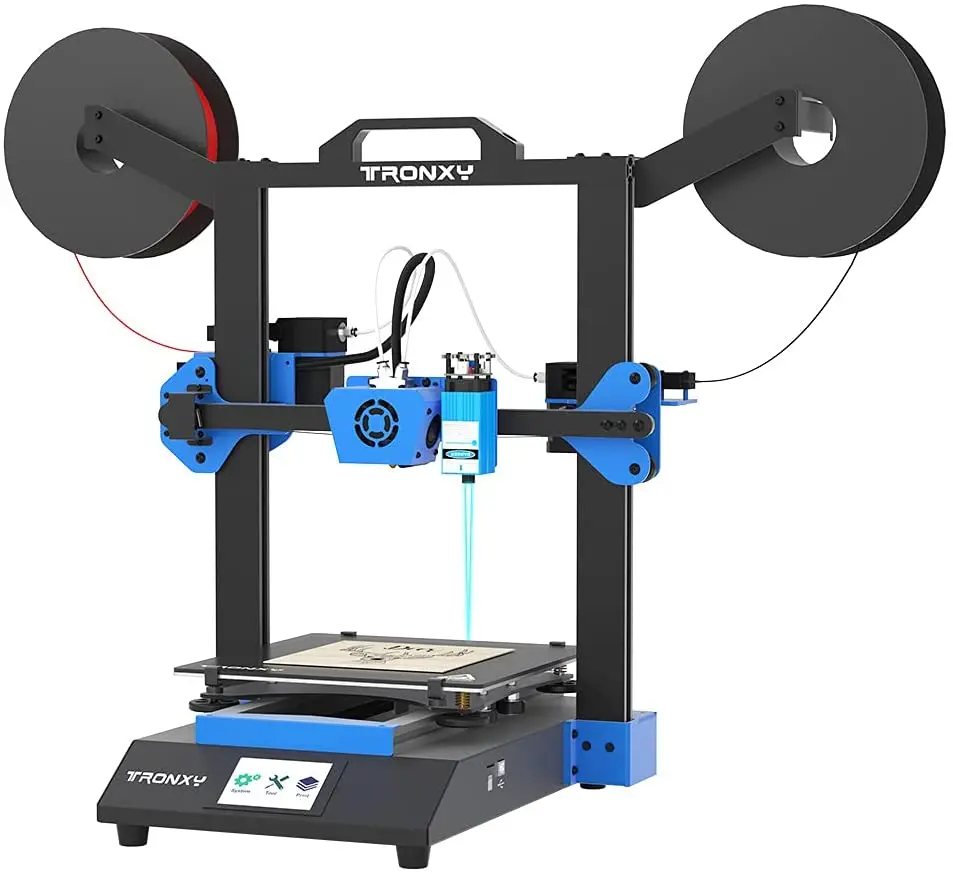 Stampante 3D Tronxy Xy-3 Se 3 In 1 Stampa 3D Ad Alta Precisione Doppia Incisione Laser Estrusore Scheda Madre Ultra Silenziosa Opzionale