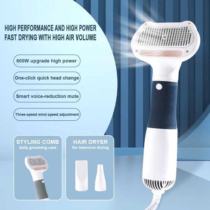 3 In1 Pet Dog Dryer Quiet Dog Cat Hair Comb Asciugacapelli E Pettine Brush Grooming Kitten Puppy Fur Blower Bassa Rumorosità Temprature