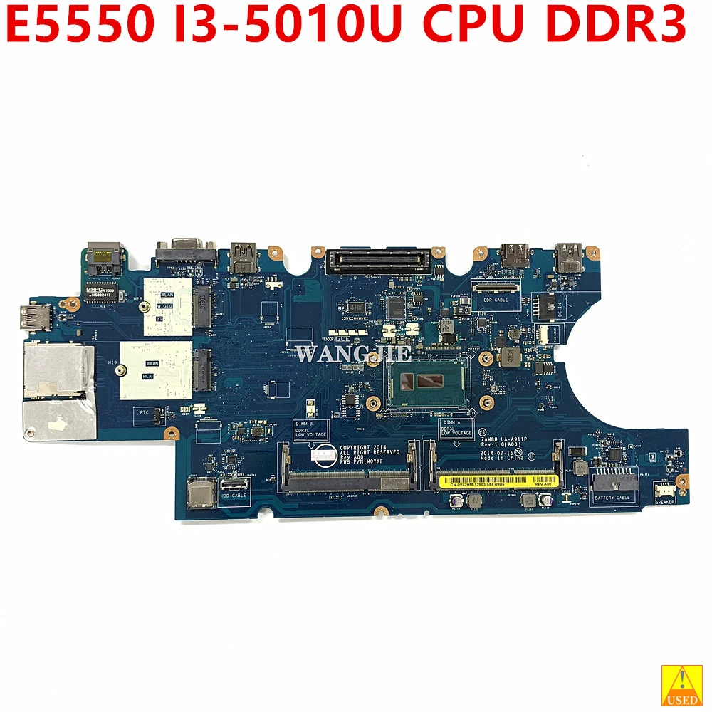 Zama La-A911P Ricondizionato Per Scheda Madre Del Computer Portatile Dell Latitude E5550 Cn-0V82Hm 0 V82Hm V82Hm Con Scheda Madre Ddr3 Cpu I3-5010U