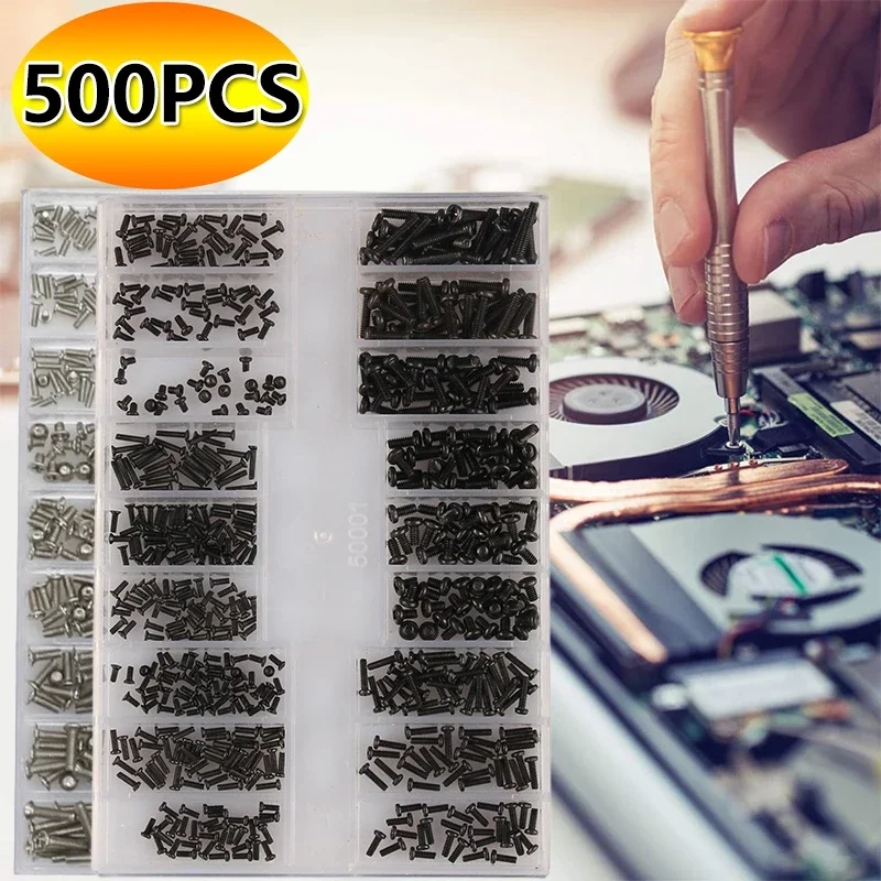 500Pcs 18 Dimensioni Mini Dadi Kit Fai Da Te Computer Portatile Assemblare Viti Di Riparazione Set Di Fissaggio Per La Riparazione Di Occhiali Telefon