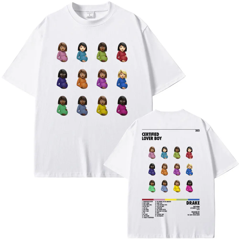 Rapper Drake Certified Lover Boy Album Music Merch Graphic T-Shirt Uomo Hip Hop Oversize Tshirt Mlae Fashion Vintage Streetwear