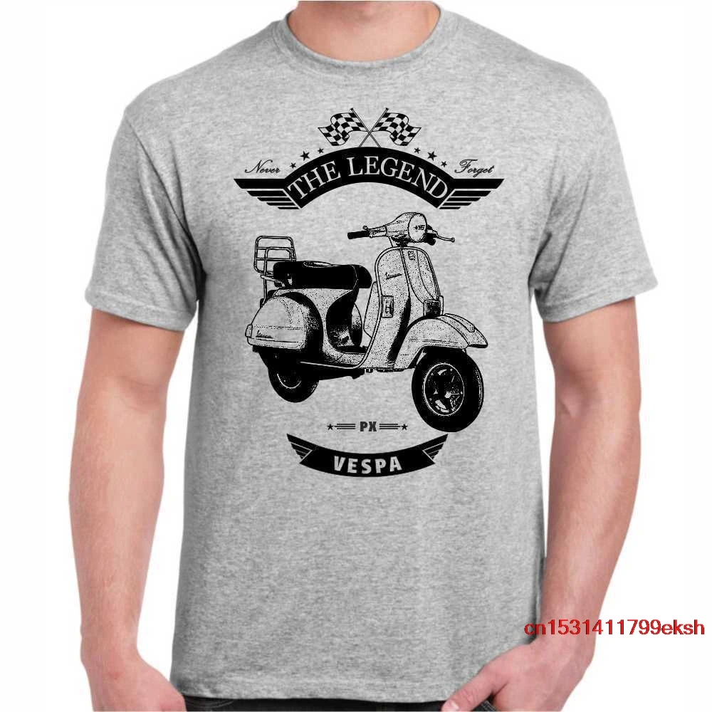 T-Shirt Vespa Px Ohne Spiegel Oldtimer Youngtimer Moto Leggendario