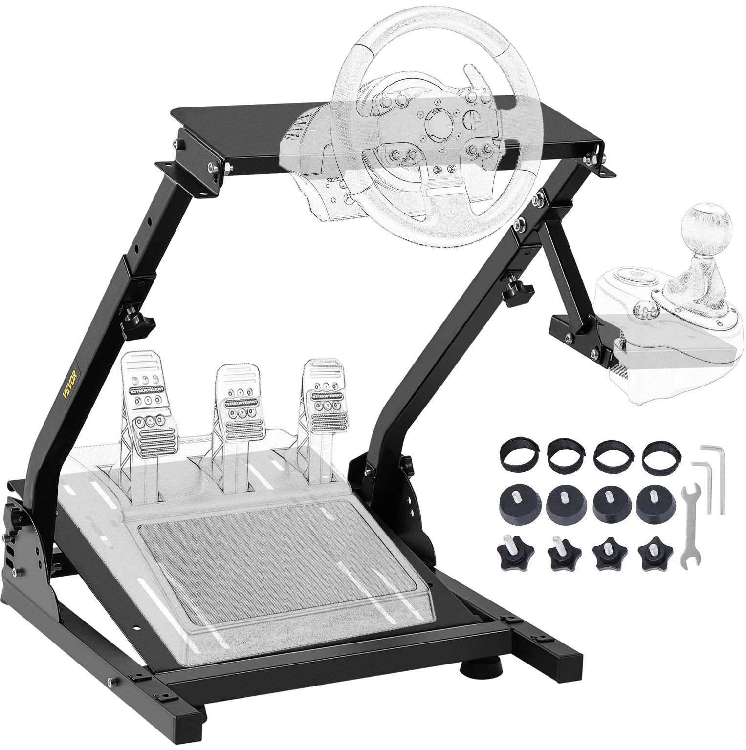 Vevor G920 Steering Wheel Stand Per Logitech G27 G25 G29 E G920 Volante Con Supporto V2 Supporto Giochi Solo Supporto Ruota E Pedale Non Incluso [Vide