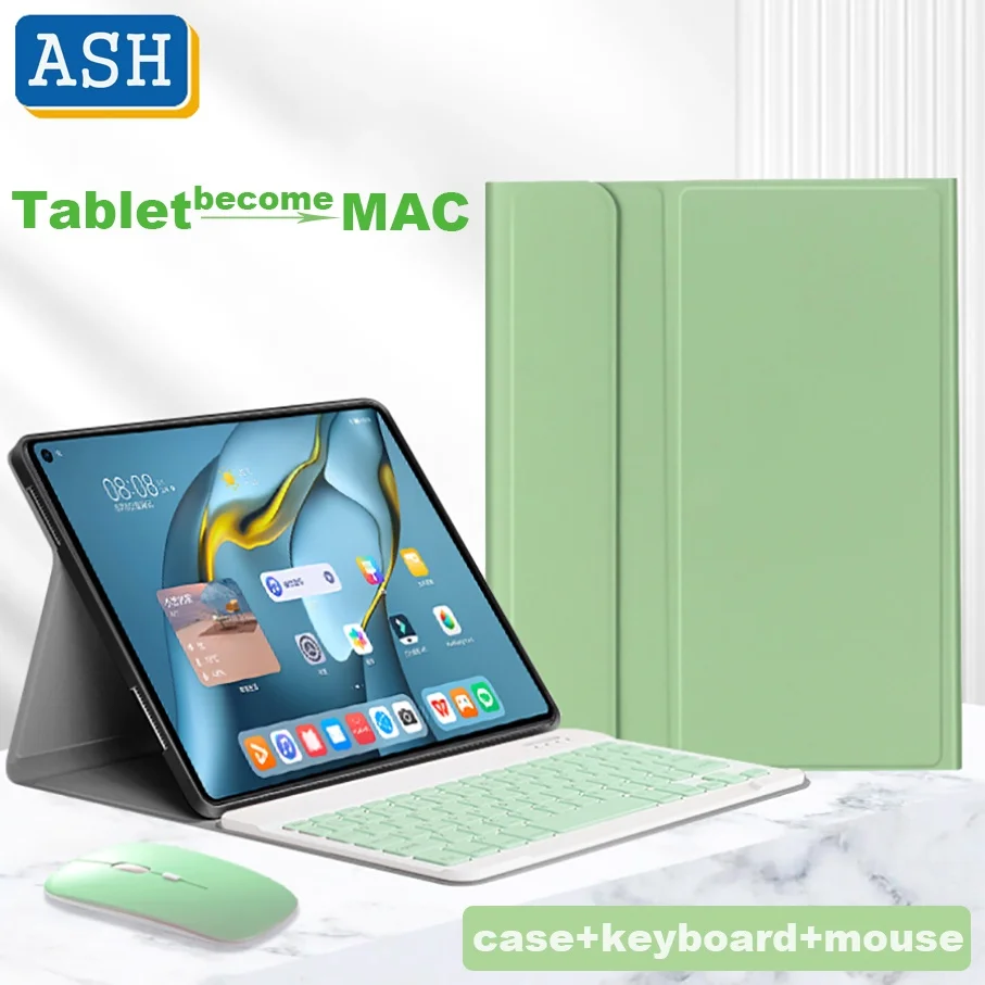 Custodia Per Mouse Con Tastiera Ash Per Samsung Galaxy Tab A7 Lite 8.7 T225 T220 Custodia Folio Slim Pu Leather Smart Magnetic Wireless