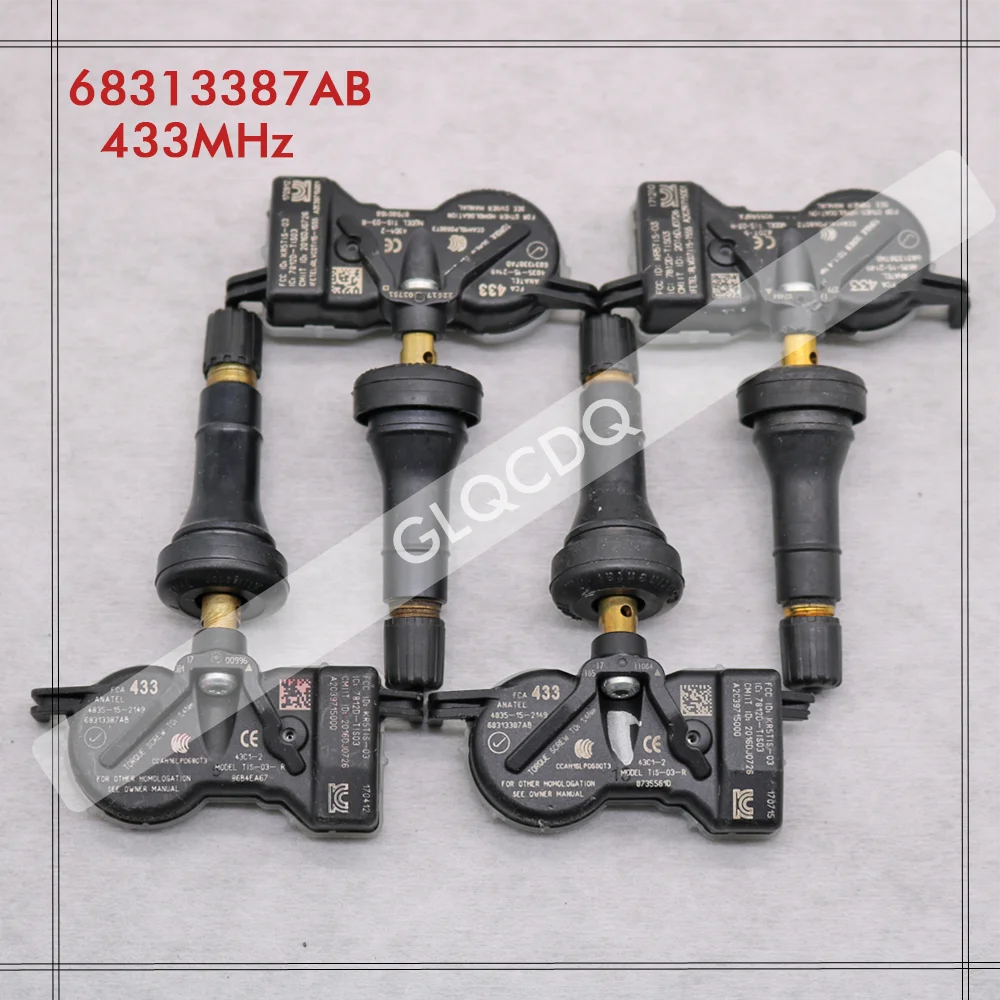 Per Il 2018-2024 Jeep Compass Tpms 433Mhz Sensore Di Pressione Dei Pneumatici Tpms Jeep Pneumatico Sensore Di Pressione Dell'Aria Di 68313387Ab