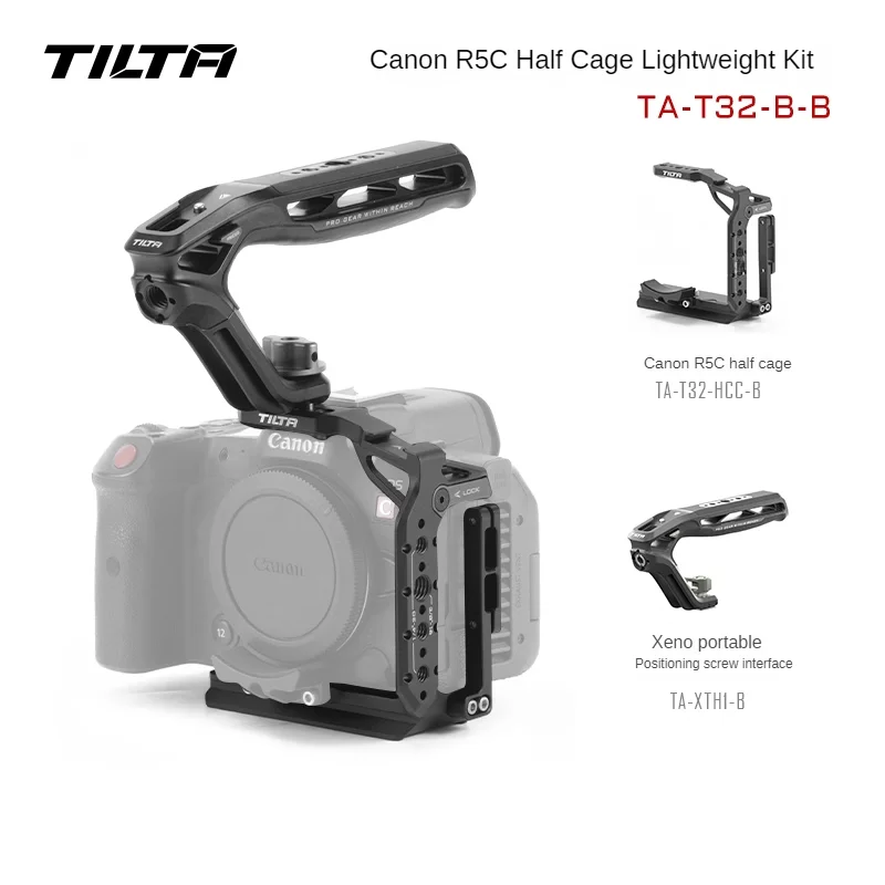 Tilta R5C Camera Cage Half Cage Staffa Dslr Kit Per Canon R5C Dslr Camera Top Handle R5C Film Video Ta-T32-Hcc-B Ta-T32-B-B