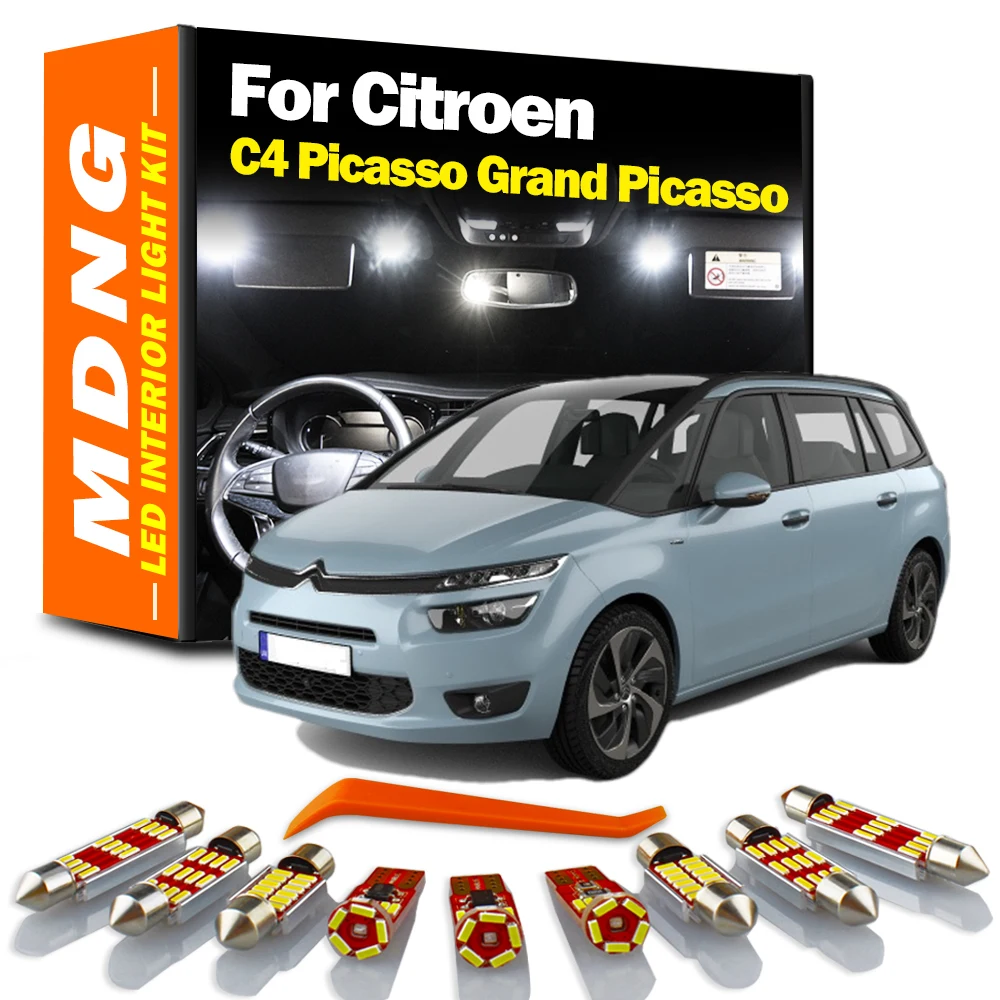 Mdng Canbus Nessun Errore Per Citroen C4 Picasso Grand Picasso 2007-2020 Accessori Auto Bianchi Kit Luci Interne A Led Illuminazione Auto