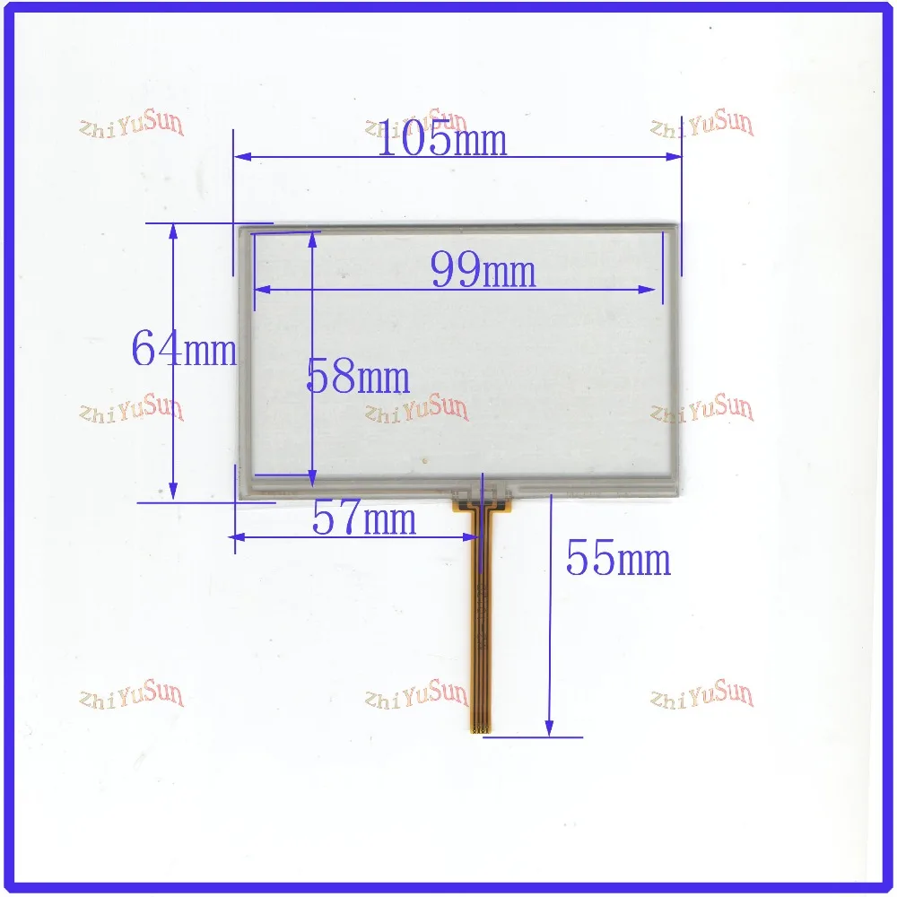Zhiyusun 105Mm * 65Mm Nuovi Pannelli Touch Screen Da 4.3 Pollici Per Gps 105*65 Freeshipping Usato Clarion Gps Saldatura Per Auto