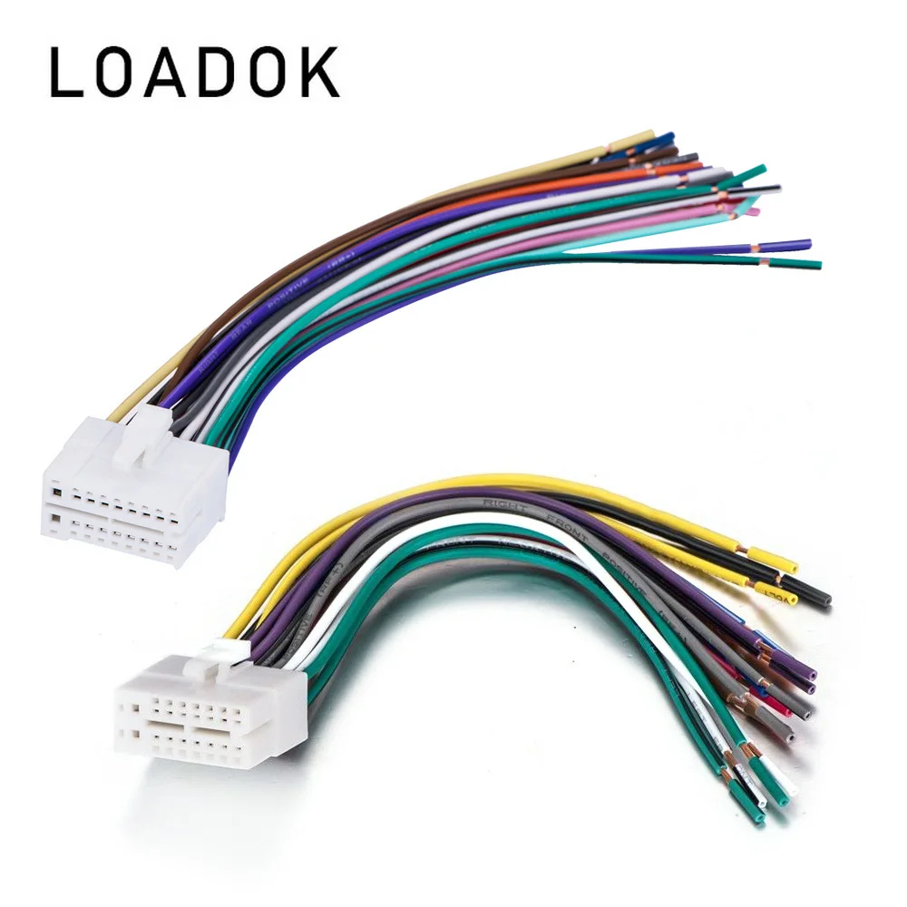 Car 16 18Pin Power Speaker Wire Stereo Radio Cablaggio Connettore Cavo Adattatore Per Clarion Mitsubishi