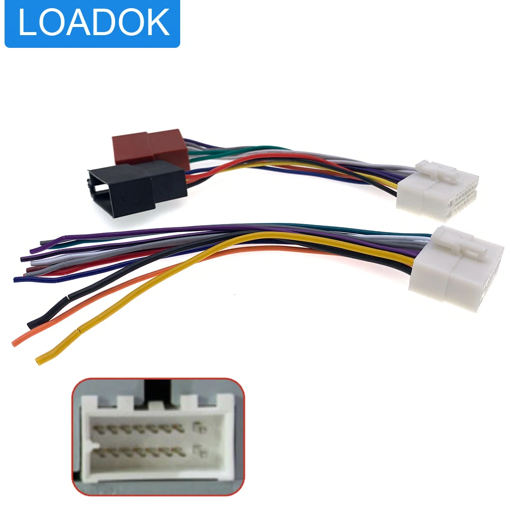 Car 16 Pin Power Speaker Wire Cd Stereo Radio Iso Cablaggio Connettore Cavo Adattatore Per Clarion Per Mitsubishi Outlander