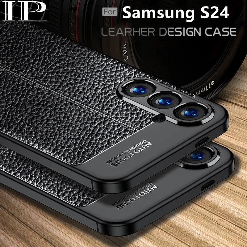Per Cover Samsung Galaxy S24 Custodia Samsung S24 S 24 Plus Ultra Capas New Antiurto Tpu Phone Bumper Leather Fundas Samsung S24