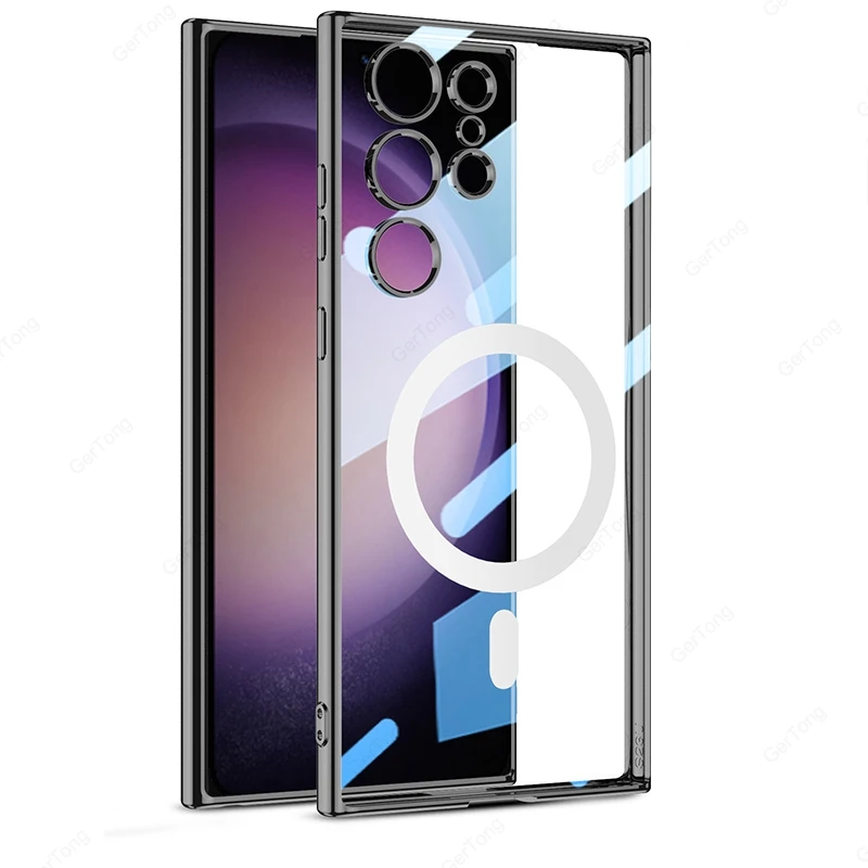 Custodia Per Samsung Galaxy S24 Cover Ultra Luxury Per Samsung Galaxy S24 Plus Ultra S24Ultra S 24 Custodia Magnetica Tpu Shell