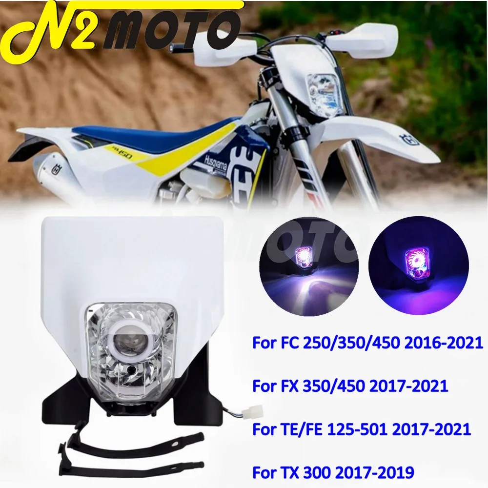 Supermoto Dirt Bike Led Headlight Hi/Lo Beam Drl Enduro For Fc Te Fe Fx Tx 125 250-450 501 Fe250 Fc250 Te300 Headlamp Fairing