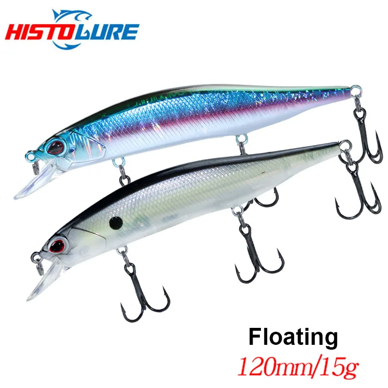 Histolure 120Mm 15G Floating Minnow Trolling Hard Fishing Lures  Artificial Baits Wobblers Crankbaits Bass Pesca Tackle