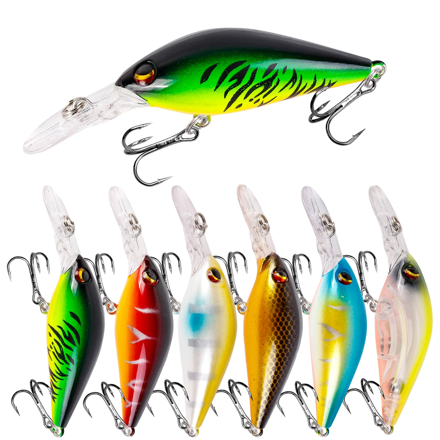 Bisogoon Fishing Lures Minnow 8.8G 8Cm Swimbait Bass Trolling Artificial Hard Bait Crankbait Carp Fishing Bait Tackle
