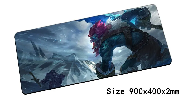 Di Modo Trundle Mouse Pad 90X40Cm Pad Del Mouse Lol Notbook Computer Mousepad Troll Re Gioco Padmouse Gamer Computer Portatile Tappetini Per Mouse