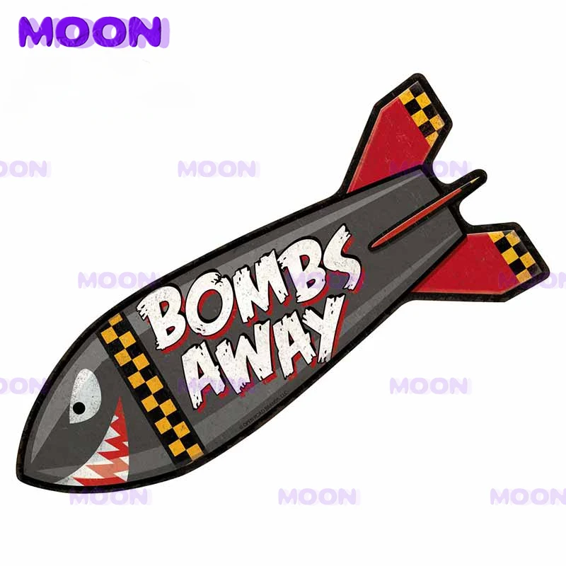 Adesivi Creativi Bombe Via Rocket Whale Car Sticker Parabrezza Tronco Anime Decalcomania Frigorifero Personalità Vinile Car Wrap
