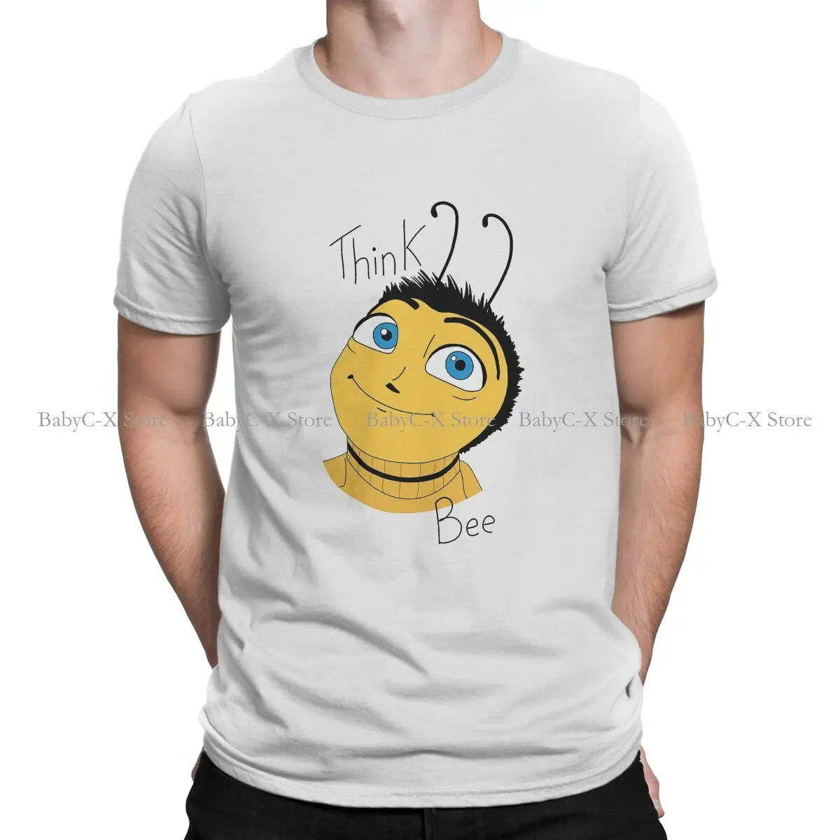 Think O Neck Tshirt Bee Movie Barry B Byson Cartoon Poliestere Basic T Shirt Abbigliamento Uomo Moda Grande Vendita