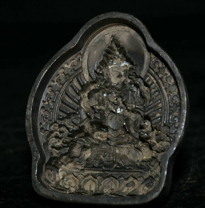 Old Tibet Bronze Vajradhara Vajrabhairava Goddess Buddha Mold Die Statue