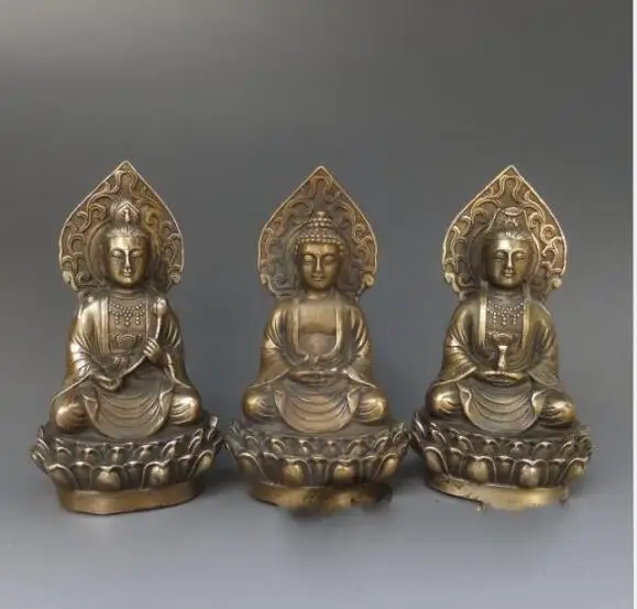 Ultimo Stile, Antiche Sculture Buddiste Cinesi In Ottone Bronzo Puro Statue Di Buddha Dea Della Mercy Bodhisattva Di Buddha