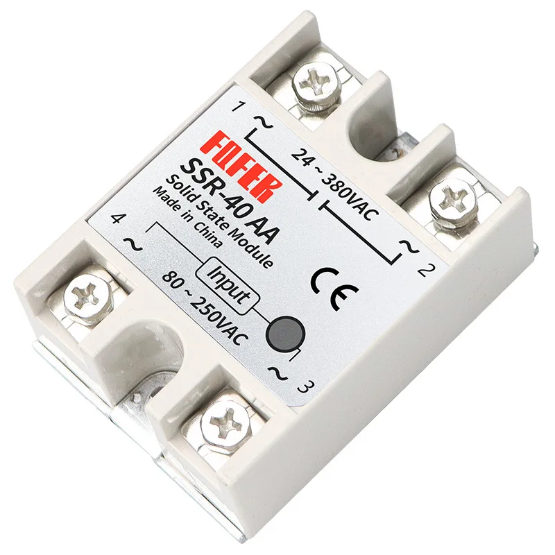 1Pc 10A 25A 40A 60A Ac-Ac Monofase Relè A Stato Solido Ac Ssr Ssr-10Aa Ssr-25Aa Ssr-40Aa Ssr-60Aa 80-250Vac 220V A 24-380V Ac