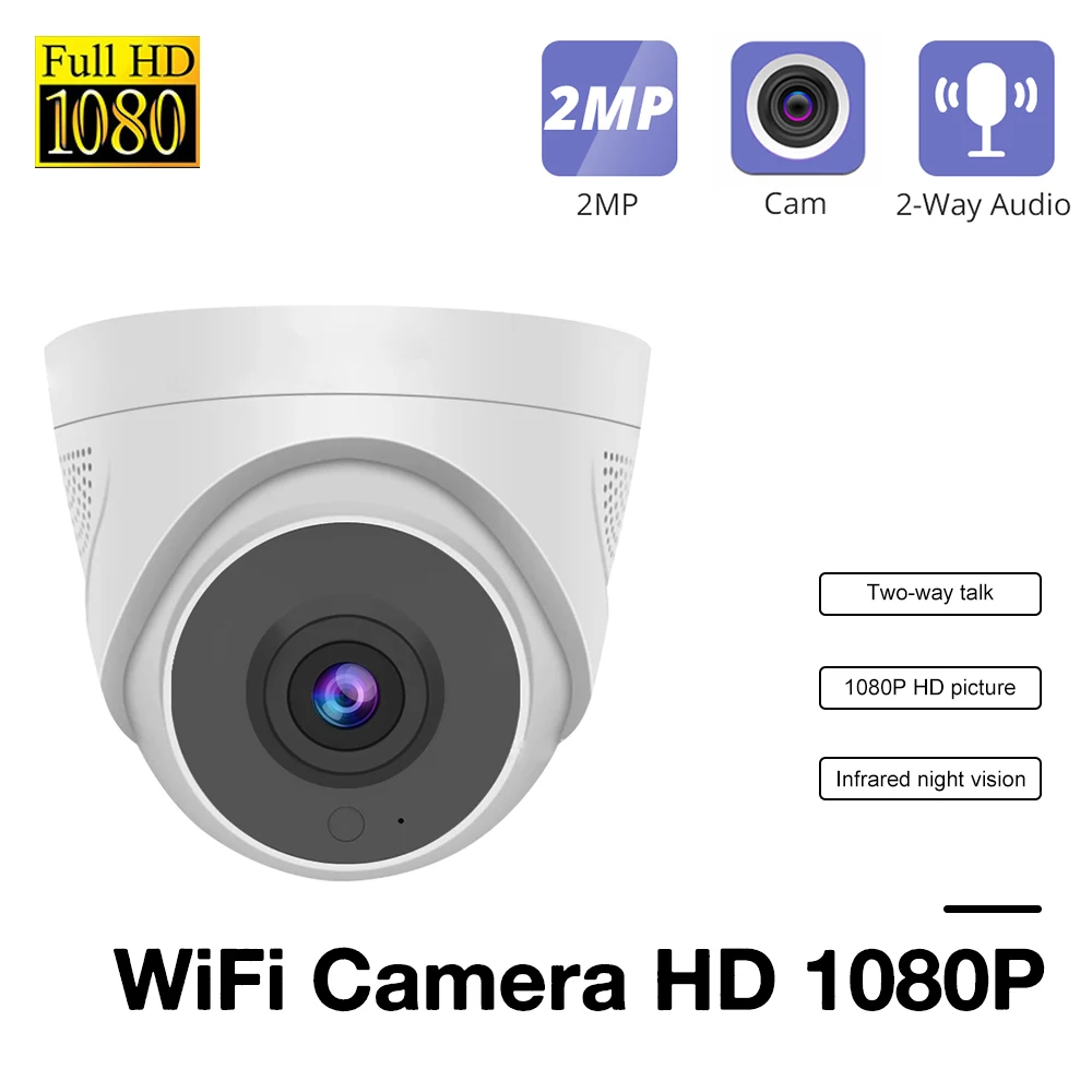Hd 1080P Ip Camera Wireless Wifi Motion Detection Dome Monitor Webcam Indoor Home Security Sorveglianza Videocamera Videoregistratore