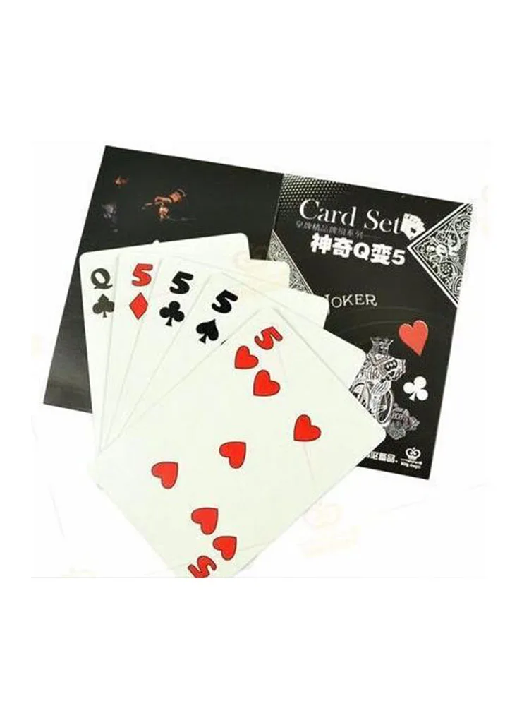 Q A 5 Carte Set Di Carte Trucchi Magici Carte Magiche Close Up Magic,Stage Magic Fun Facile Da Fare